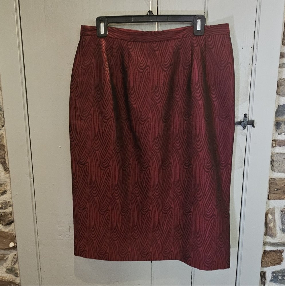 Doncaster Red Pencil Skirt Knee-Length Work
